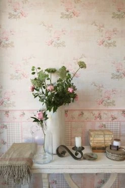 Papier-Borte DJOOZ - rosa-beige - 5 Meter -Baumarkt Verkaufsgeschäft 9000942500 03 1600Wx1600H