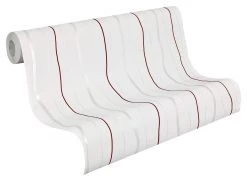 Vliestapete AVENZIO 4 - rot-creme -10 Meter