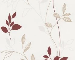 Vliestapete AVENZIO 4 - rot-creme - 10 Meter