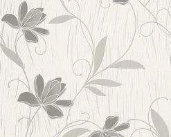 Vinyltapete SAN FRANCISCO - weiß-grau - 10 Meter