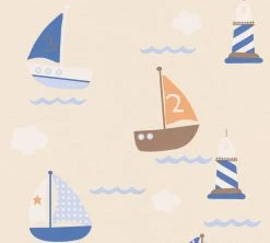 Tapete BOYS & GIRLS 5 - beige - Seefahrt - 10 Meter