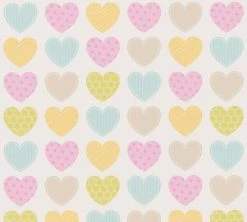 Tapete BOYS & GIRLS 5 - rosa - Herzen - 10 Meter
