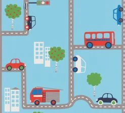 Tapete BOYS & GIRLS 5 - blau - Autos - 10 Meter