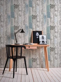 Tapete BOYS & GIRLS 5 - beige-blau - Planken - 10 Meter -Baumarkt Verkaufsgeschäft 9001020900 04 1600Wx1600H