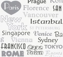 Vliestapete BLACK & WHITE 3 - grau - Schrift - 10 Meter