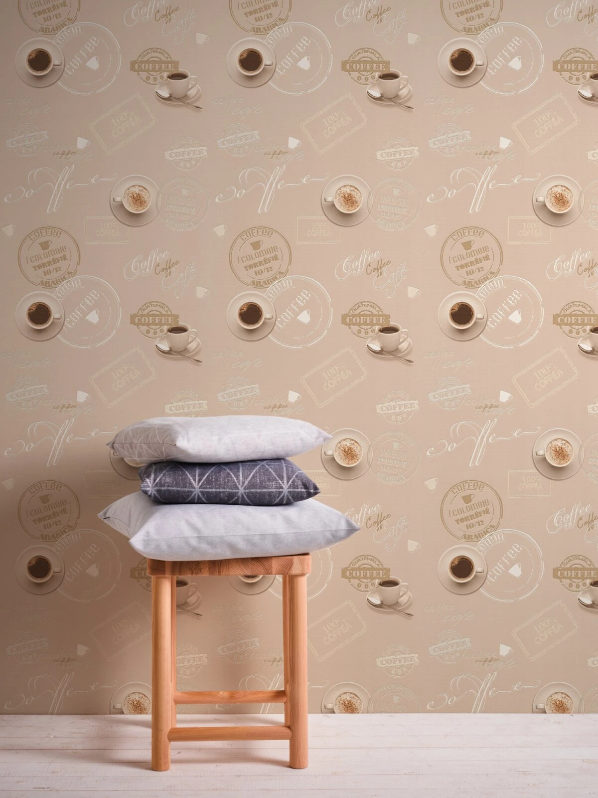 Vinyltapete SIMPLY DECOR - Kaffee - beige-braun - 10 Meter 3 Vinyltapete SIMPLY DECOR - Kaffee - beige-braun - 10 Meter – Bild 3