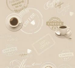Vinyltapete SIMPLY DECOR - Kaffee - beige-braun - 10 Meter