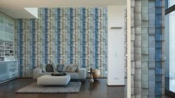 Vinyltapete MOVE YOUR WALL - blau-grau - 10 Meter -Baumarkt Verkaufsgeschäft 9001023900 03 1600Wx1600H