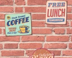 Vliestapete COCKTAIL 2 - Mauer - rot - 10 Meter