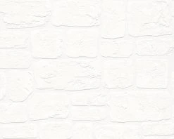 Vinyltapete SIMPLY WHITE 3 - weiß - 10 Meter