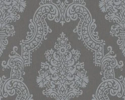 Vliestapete ELEGANCE 2 - Barock - grau - 10 Meter