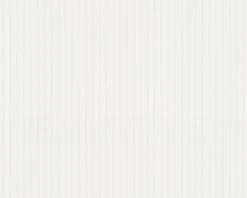 Vliestapete SIMPLY WHITE 3 - weiß - Streifen - 10 Meter