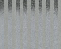 Papiertapete BLACK & WHITE 3 - grau-schwarz - Streifen - 10 Meter