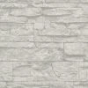 Vliestapete BEST OF WOOD`N STONE - Steinwand - weiß-grau - 10 Meter
