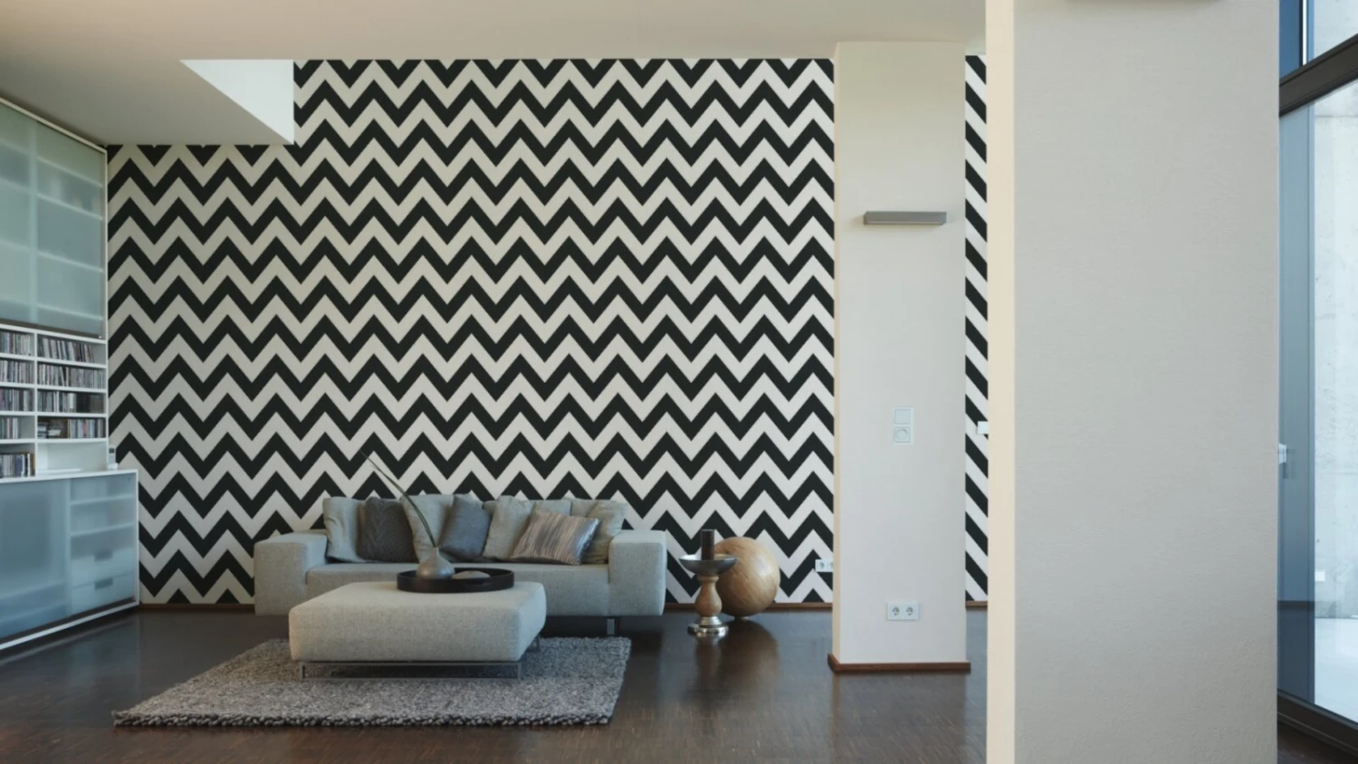 Vliestapete BLACK & WHITE 3 - weiß - 10 Meter 3 Vliestapete BLACK & WHITE 3 - weiß - 10 Meter – Bild 3