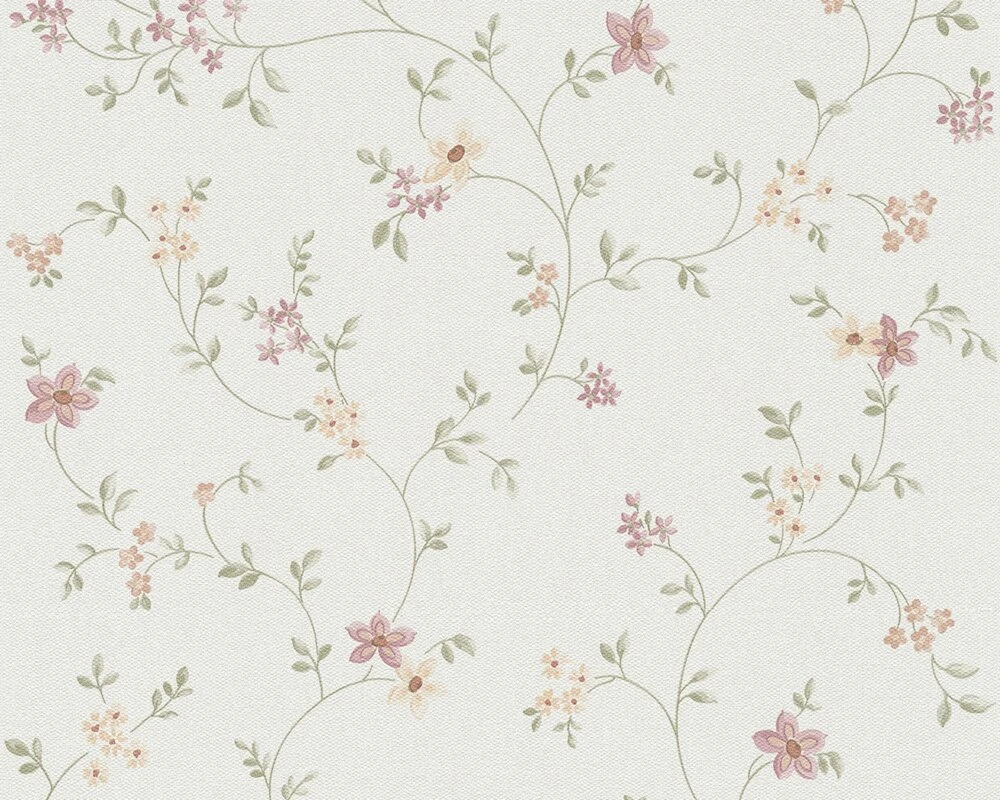 Vliestapete FLEECE ROYAL - bunt-weiß - Blumen - 10 Meter 1 Vliestapete FLEECE ROYAL - bunt-weiß - Blumen - 10 Meter