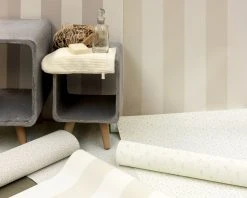 Vliestapete LIBERTE - weiß-grau - gestreift - 10 Meter -Baumarkt Verkaufsgeschäft 9001311400 03 1600Wx1600H