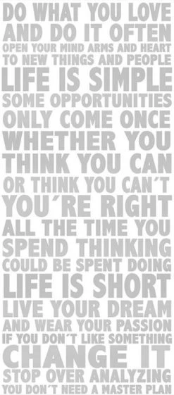 Panel POP.UP - Schrift - grau-weiß - 2,5 Meter