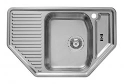 Einbau-Eckspüle - Edelstahl - Unterschränke ab 45 cm