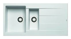 Einbauspüle ATHLOS - Pyragranite - weiß - Unterschränke ab 60 cm