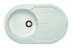 Einbauspüle ALAZIA ROUND - Pyragranite - weiß - Unterschränke ab 60 cm