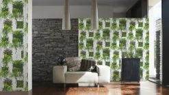 Papiertapete AUTHENTIC WALLS 2 - grün - Pflanzen - 10 Meter -Baumarkt Verkaufsgeschäft 9001614500 04 1600Wx1600H