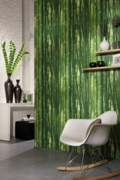 Papiertapete AUTHENTIC WALLS 2 - grün - Bambus - 10 Meter -Baumarkt Verkaufsgeschäft 9001615100 03 1600Wx1600H