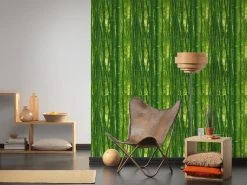 Papiertapete AUTHENTIC WALLS 2 - grün - Bambus - 10 Meter -Baumarkt Verkaufsgeschäft 9001615100 04 1600Wx1600H
