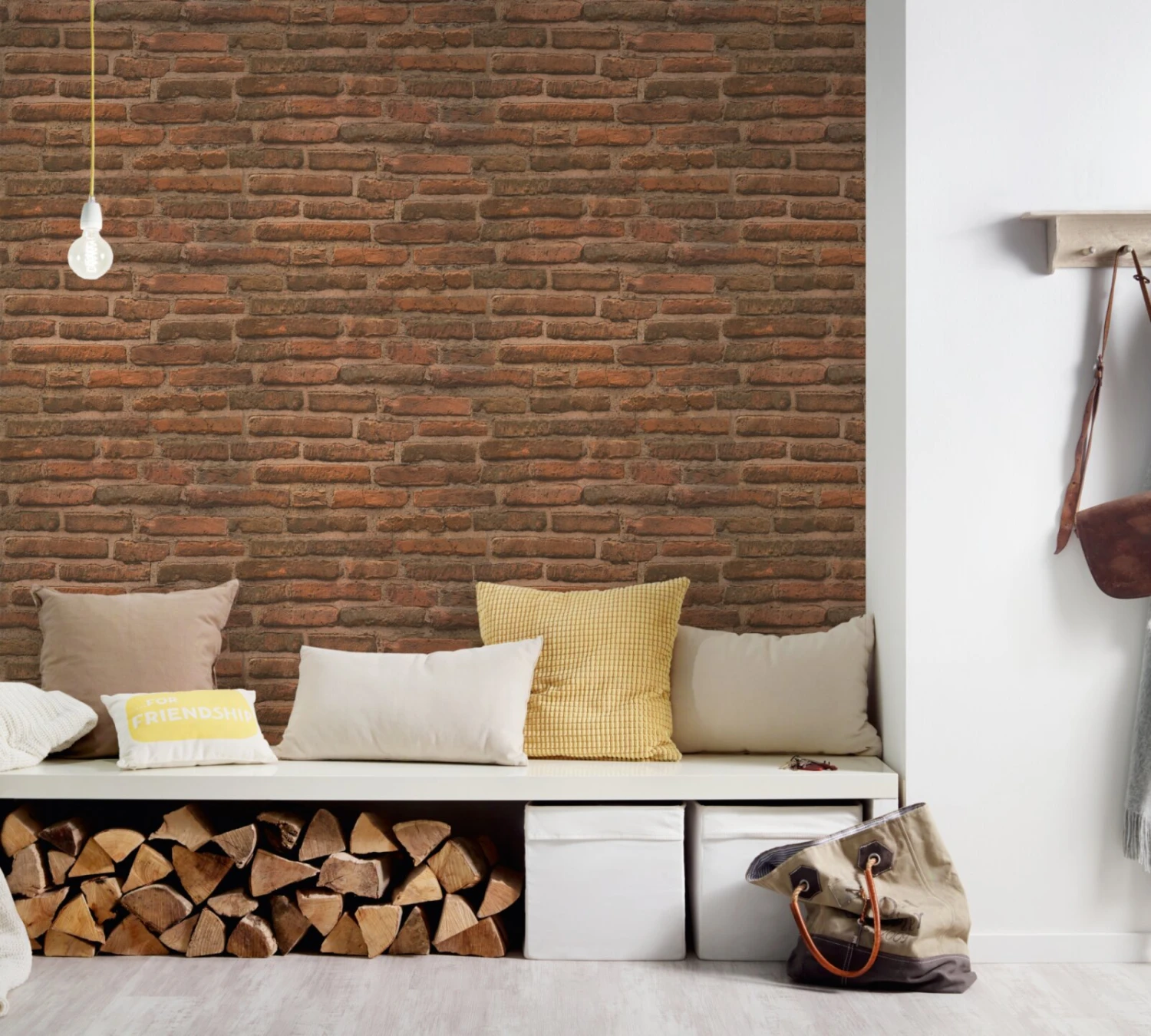 Vliestapete DECOWORLD 2 - braun - Mauer - 10 Meter 4 Vliestapete DECOWORLD 2 - braun - Mauer - 10 Meter – Bild 4