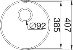 Unterbaubecken IRIS - Edelstahl - rund - für Unterschränke ab 45 cm -Baumarkt Verkaufsgeschäft 9001748400 03 1600Wx1600H