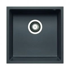 Unterbaubecken TETRAGON - grau - quadratisch - Unterschränke ab 50 cm