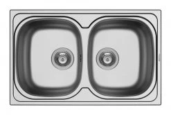 Einbauspüle SPARTA - Edelstahl glatt - Unterschränke ab 80 cm