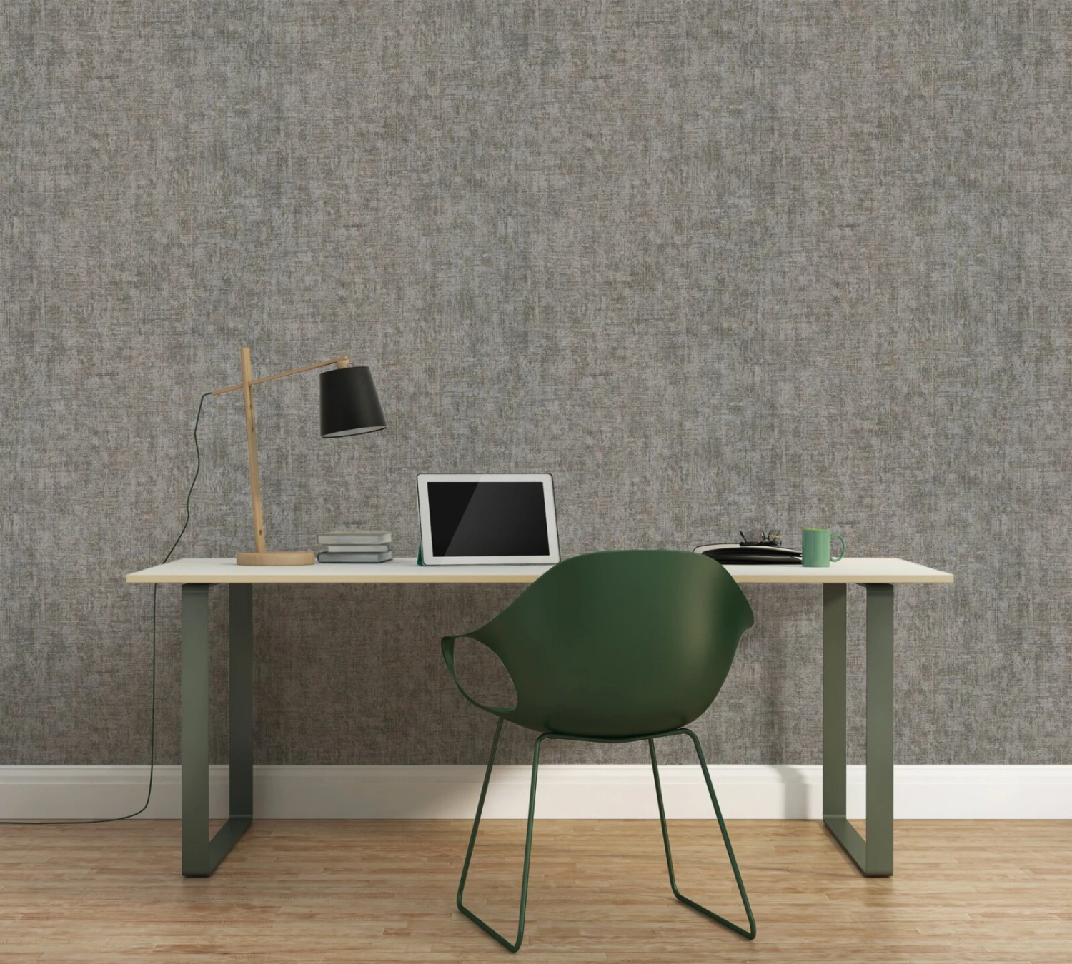 Vliestapete BORNEO - grau Metallic - 10 Meter 4 Vliestapete BORNEO - grau Metallic - 10 Meter – Bild 4