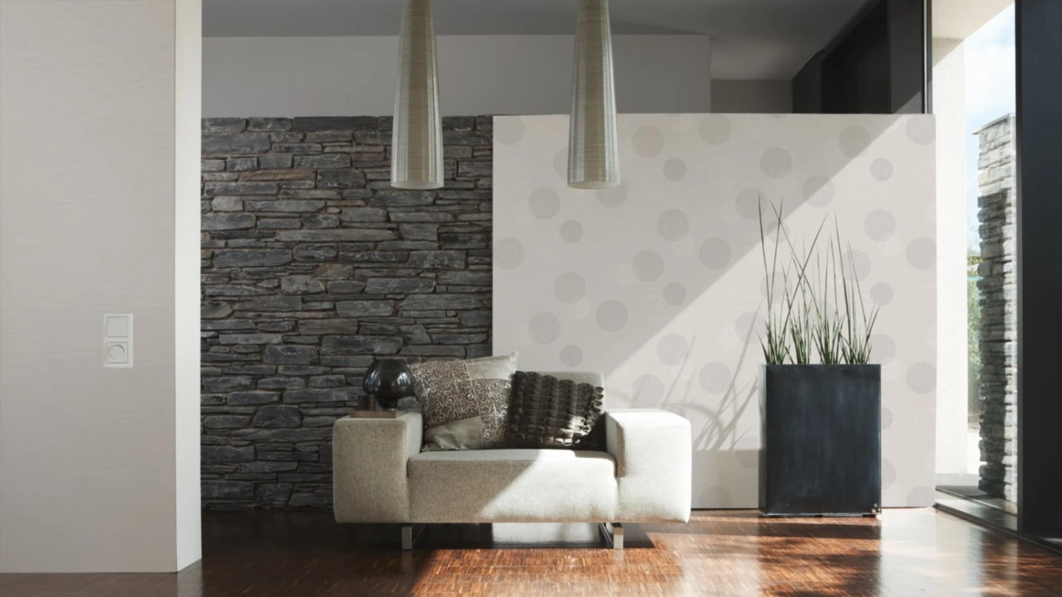 Vliestapete HAPPY SPRING - grau - 10 Meter 3 Vliestapete HAPPY SPRING - grau - 10 Meter – Bild 3