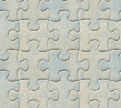Vliestapete SIMPLY DECOR - Puzzle - blau-beige - 10 Meter