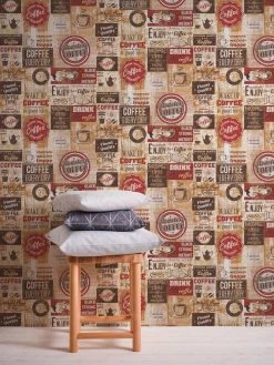 Papiertapete SIMPLY DECOR - Coffee Vintage - beige-rot - 10 Meter 7 Papiertapete SIMPLY DECOR - Coffee Vintage - beige-rot - 10 Meter -Baumarkt Verkaufsgeschäft 9002258500 04 1600Wx1600H