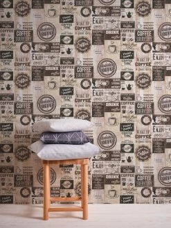 Papiertapete SIMPLY DECOR - Coffee Vintage - braun - 10 Meter -Baumarkt Verkaufsgeschäft 9002258700 04 1600Wx1600H