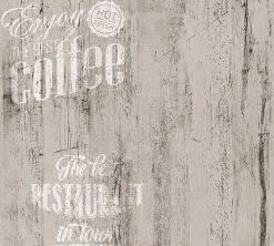 Papiertapete SIMPLY DECOR - Coffee - grau - 10 Meter