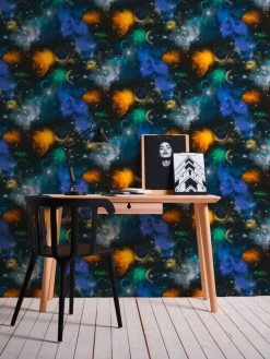 Papiertapete SIMPLY DECOR - Weltall - schwarz-bunt - 10 Meter -Baumarkt Verkaufsgeschäft 9002261500 04 1600Wx1600H