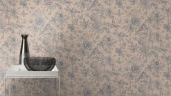 Vliestapete FLORENTINE 2 - blau - 10 Meter -Baumarkt Verkaufsgeschäft 9002400900 03 1600Wx1600H