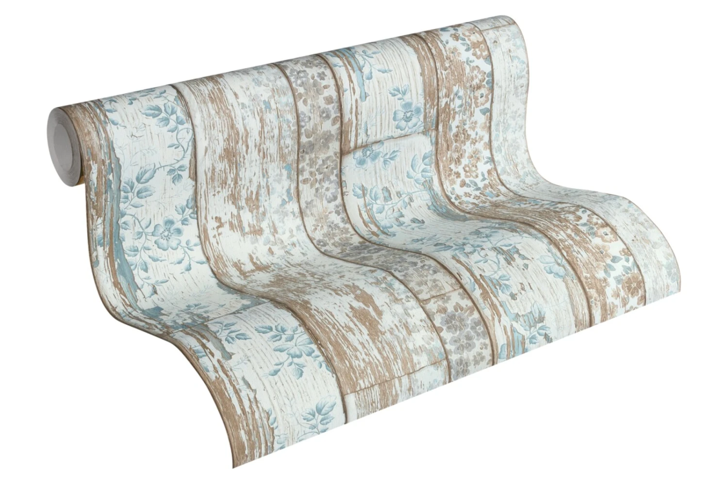 Vliestapete NEUE BUDE 2.0 - beige-blau - Planken - 10 Meter 2 Vliestapete NEUE BUDE 2.0 - beige-blau - Planken - 10 Meter – Bild 2