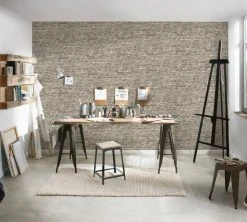 Vliestapete NEUE BUDE 2.0 - grau-braun - Stein - 10 Meter -Baumarkt Verkaufsgeschäft 9002689700 04 1600Wx1600H