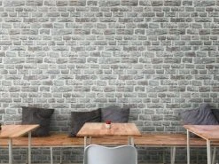 Vliestapete NEUE BUDE 2.0 - bunt - Stein - 10 Meter -Baumarkt Verkaufsgeschäft 9002690000 04 1600Wx1600H