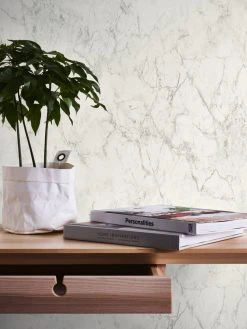 Vliestapete MATERIALS - weiß-braun - Marmor - 10 Meter -Baumarkt Verkaufsgeschäft 9002690700 04 1600Wx1600H