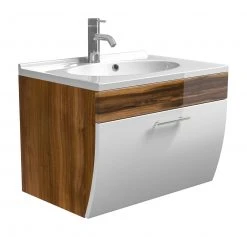 Waschtisch SALONA - Walnuss-weiß - 70 cm