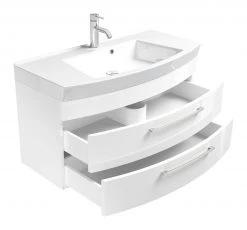 Waschtisch RIMA - weiß - mit Waschbecken - 100 cm -Baumarkt Verkaufsgeschäft 9003359700 03 1600Wx1600H