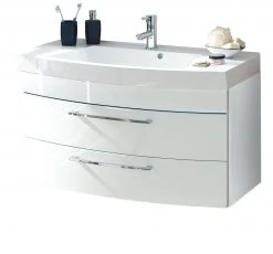 Waschtisch RIMA - weiß - mit Waschbecken - 100 cm -Baumarkt Verkaufsgeschäft 9003359700 09 1600Wx1600H