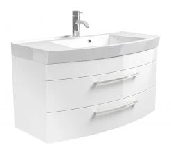Waschtisch RIMA - weiß - mit Waschbecken - 100 cm