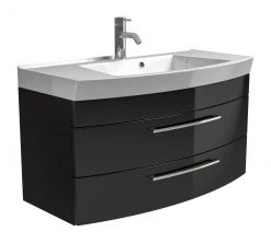 Waschtisch RIMA - anthrazit - mit Waschbecken - 100 cm