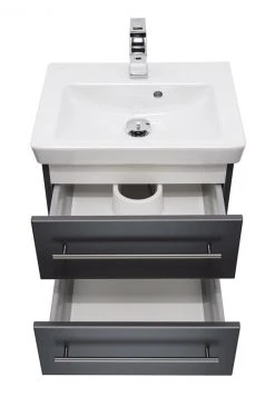 Waschtisch SUBWAY - anthrazit - mit Keramikbecken - 50 cm -Baumarkt Verkaufsgeschäft 9003607600 04 1600Wx1600H